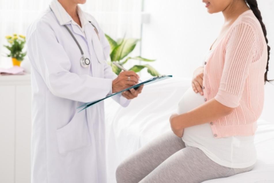 pregnant woman in a medical check