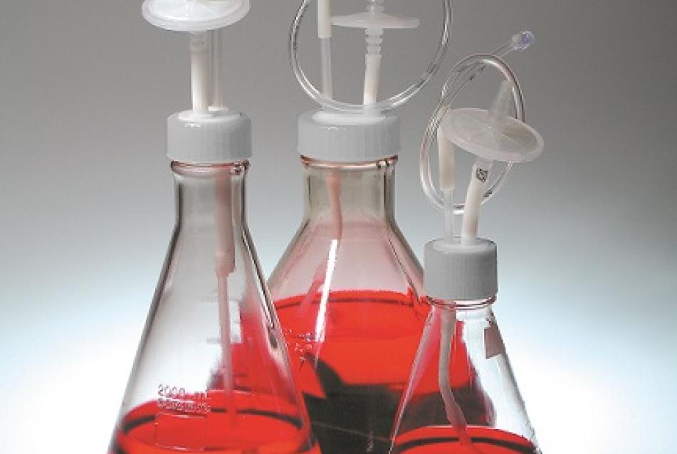 Closure system erlenmeyer flasks