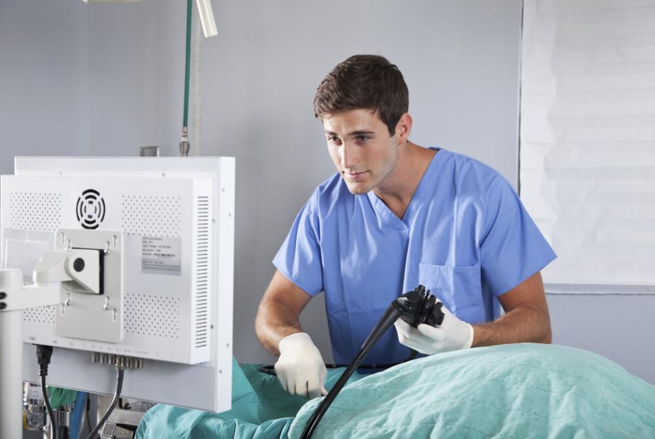 doctor performing endoscopy